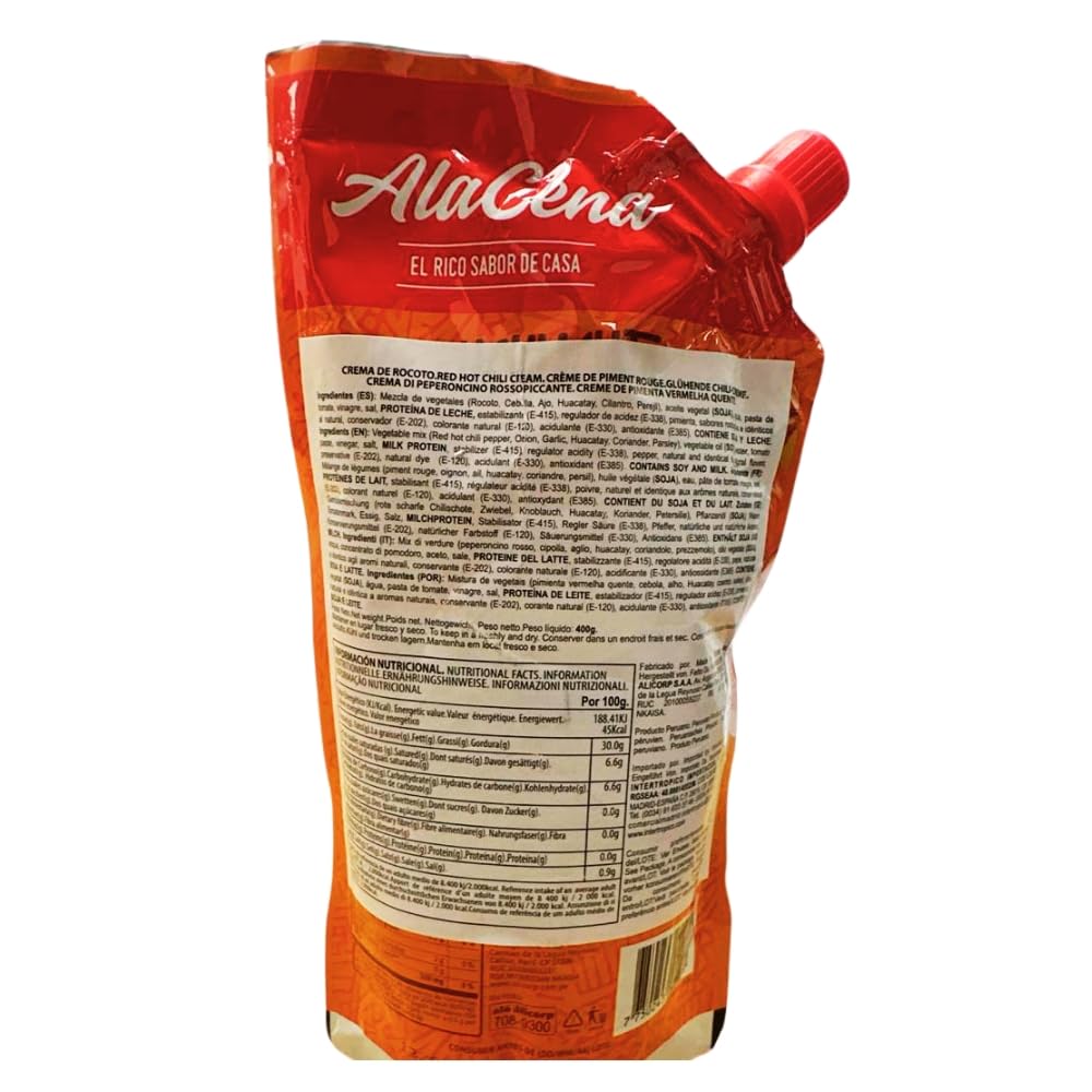Alacena Crema de Rocoto Uchucuta, Salsa Picante, 400 g