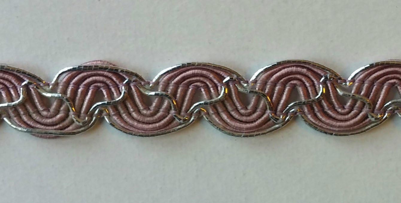 1/2" Braid Gimp Trimming with Metallic - 18 Yards - Color Options! (Black/Silver)