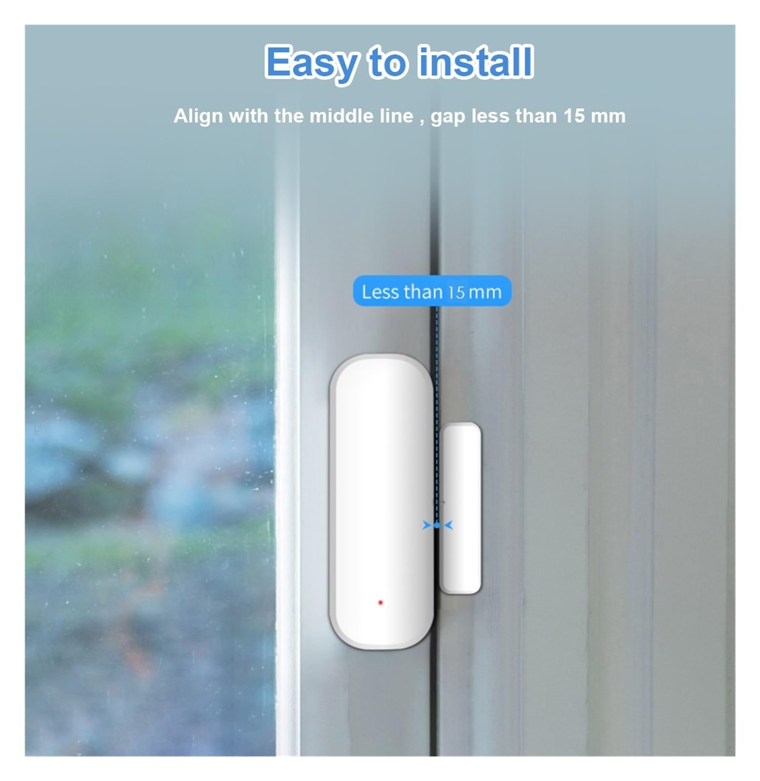 Alarmas De Puerta, Sensor de puerta y ventana Tuya ZigBee, detectores de puerta abierta/cerrada, protección de seguridad, Control remoto de vida inteligente a través de Alexa Para La Seguridad Del Hog