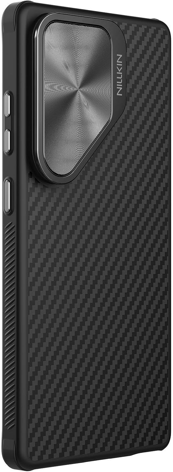 Nillkin for Samsung Galaxy S25 Ultra Magnetic Case with Camera Cover, CamShield Carbon Fiber[ Compatible with Magsafe/Military Grade Drop Tested ]- 6.9'' Black