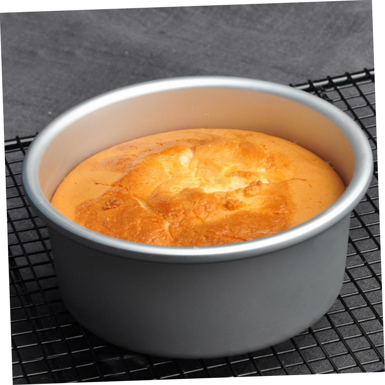BESTYASH 4 piezas Molde Redondo para Pasteles Molde de Aleación de Antiadherente con Base Desmontable Bandeja para Bizcochos y Postres Fácil Desmoldar y Hornear