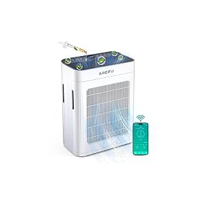 Air Purifiers for Home Large Room 3500 Ft2 with Washable Pre-filter 3-Stage HEPA Double-Sided Air Purifier Smart WiFi