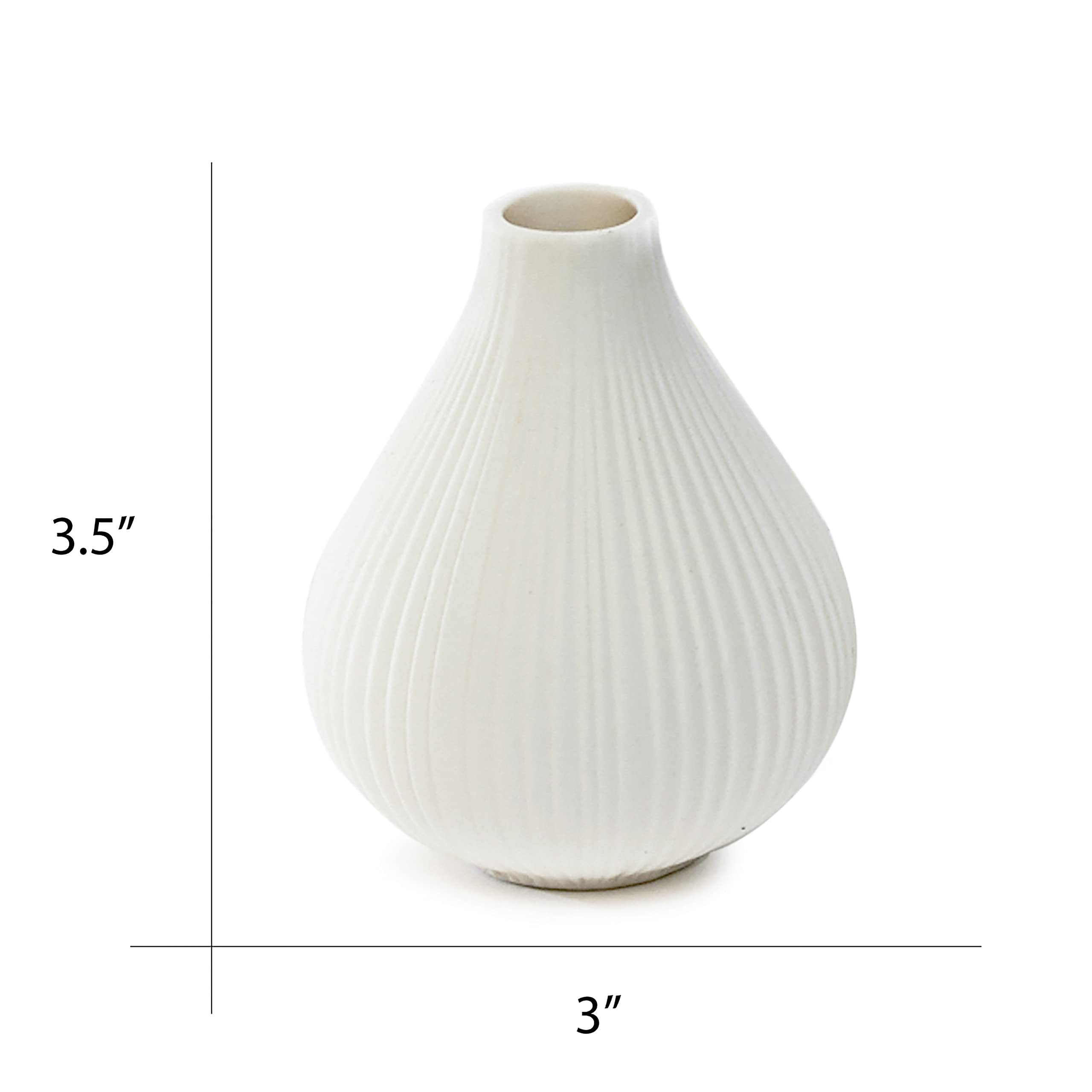 Juego de 6 jarrones decorativos de cerámica, florero decorativo para la decoración del hogar, sala de estar, oficina y asignar asientos 4