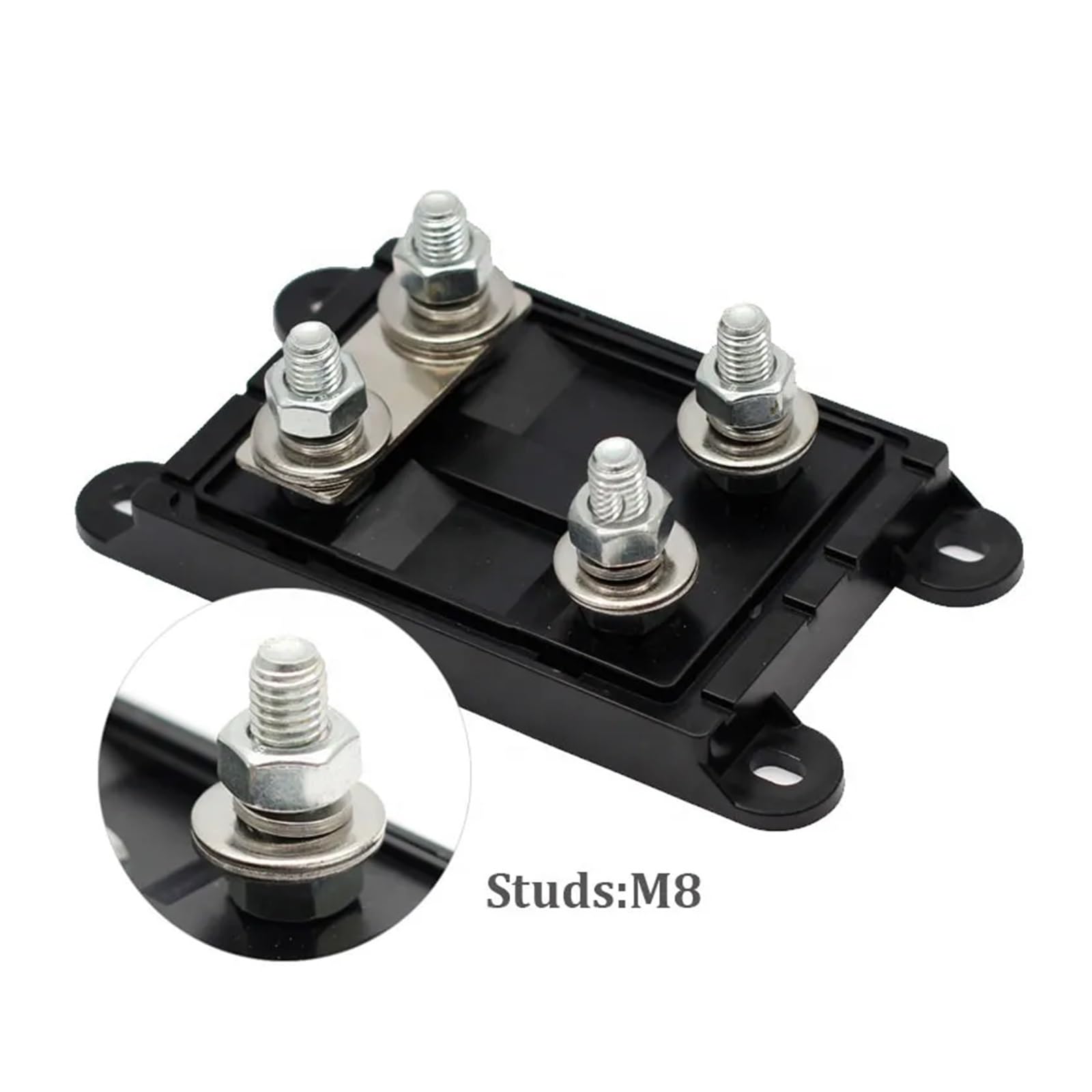 NURII 2 Stück DC 32V Auto-Sicherungshalter, Block 25A 30A 35A 40A 50A 60A 70A 80A 100A 200A 300A 400A Auto-Sicherungshalter (Size : 250A)