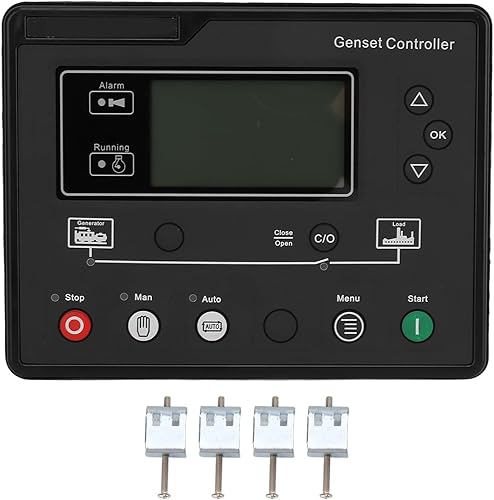 Miniatura 1 de TOPINCN Generator Controller with LCD Display, Generator Set Controller for HQM6110U Gasoline Generator Sets DC 835V Generator Control Panel