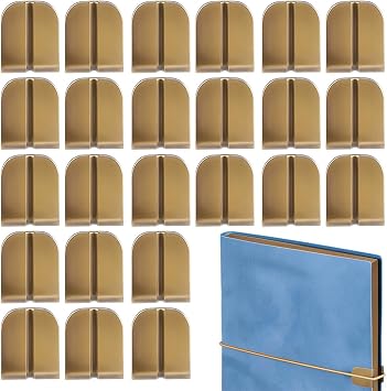 CRASPIRE 30PCS/Box Book Corner Protectors Antique Bronze Clip Hardware Edge Covers Metal Vintage Corner Guards Decorative Book Journal Angle Protector for Scrapbooking Photo Album Menus Notebooks