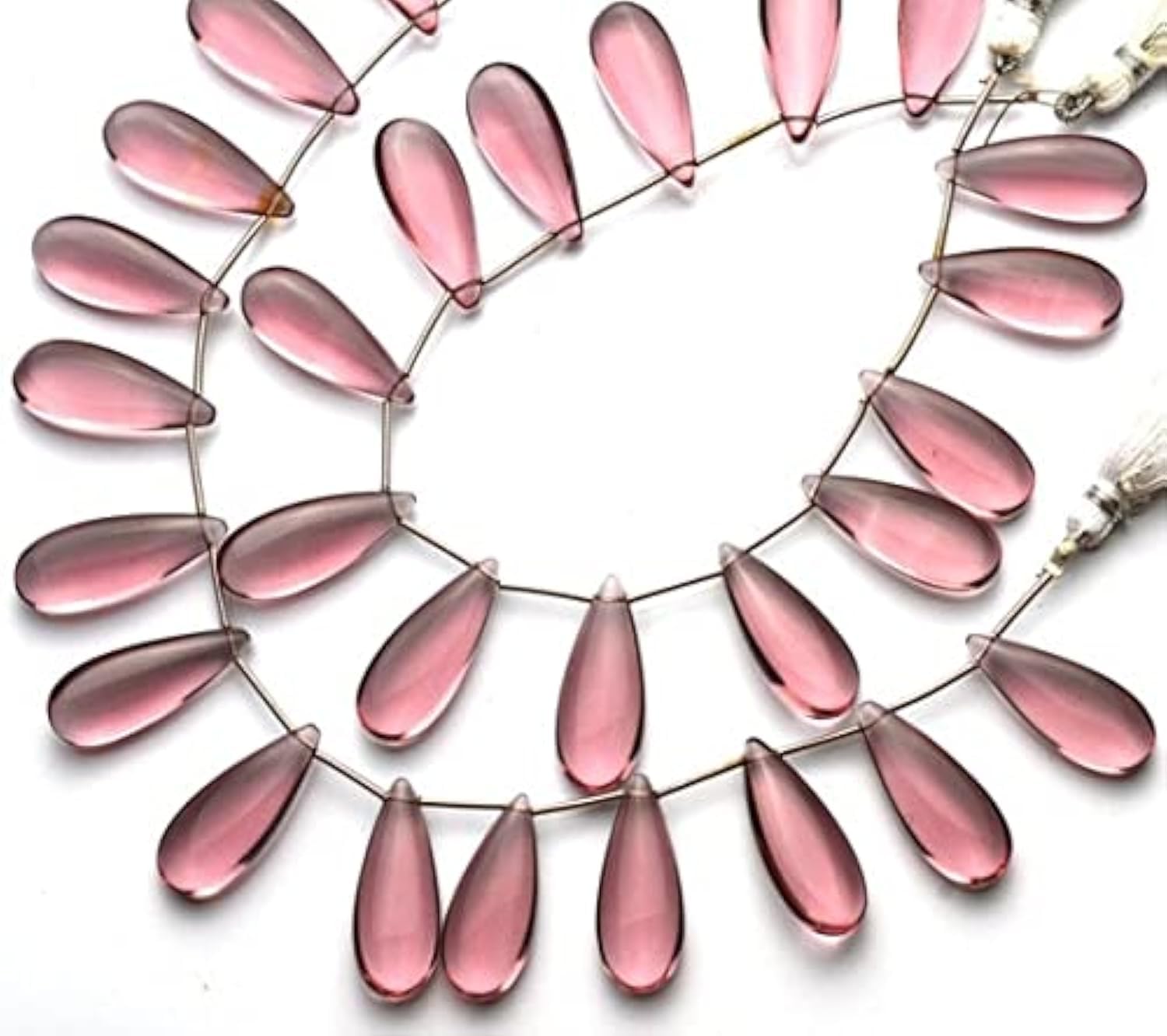 Quartz hydro couleur kunzite perles briolettes poires 10x25mm pour bijou