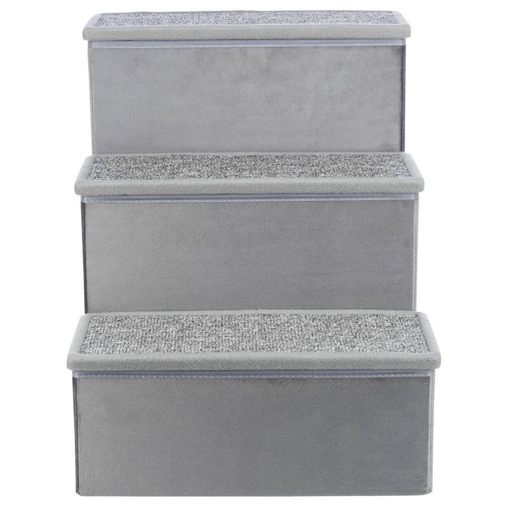 Trixie Escalera con Espacio de Almacenamiento, 34 × 45 × 50 cm, Gris