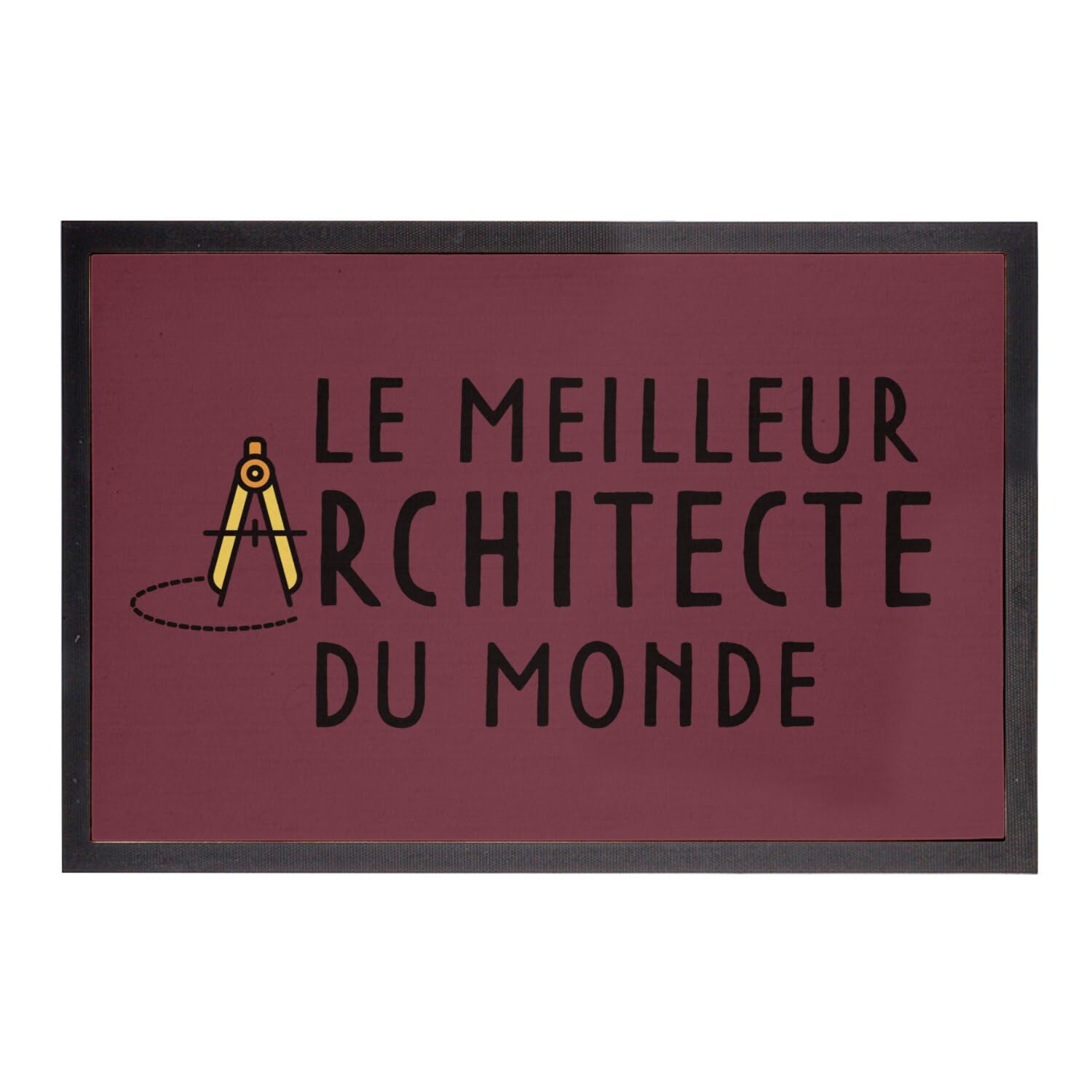 Paillasson architecte rouge idée cadeau original de bureau
