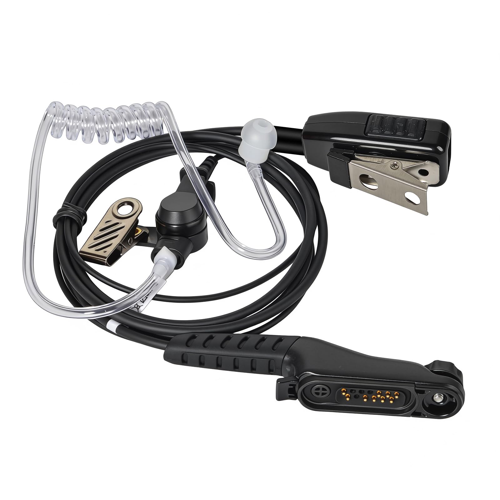 Auricolare acustico con microfono compatibile con Motorola R7 | compatibile con R7a N30 N50 N70, ION e MXP600 radio bidirezionale multi pin per sicurezza Bodyguard