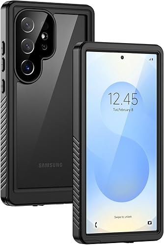 Lanhiem Funda para Samsung Galaxy S24 Ultra, IP68 impermeable a prueba de polvo, protector de pantalla integrado, resistente cuerpo completo a