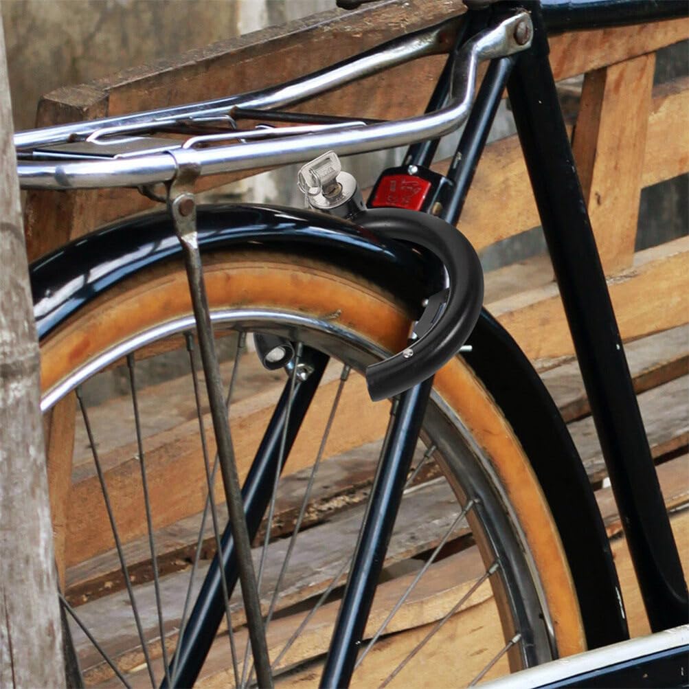 Lucchetto di Sicurezza per Bici Circolare Acciaio Inox 3 Set Nero | Antifurto per Mountain Bike e Bici da Strada, Resistente All'usura, Confezione Multipla per Uso Quotidiano