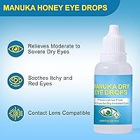 Vista 2 de ZOXY Gotas de miel de Manuka, alivio rápido para ojos secos, hidratación de larga duración, alivia los síntomas moderados a severos del ojo seco