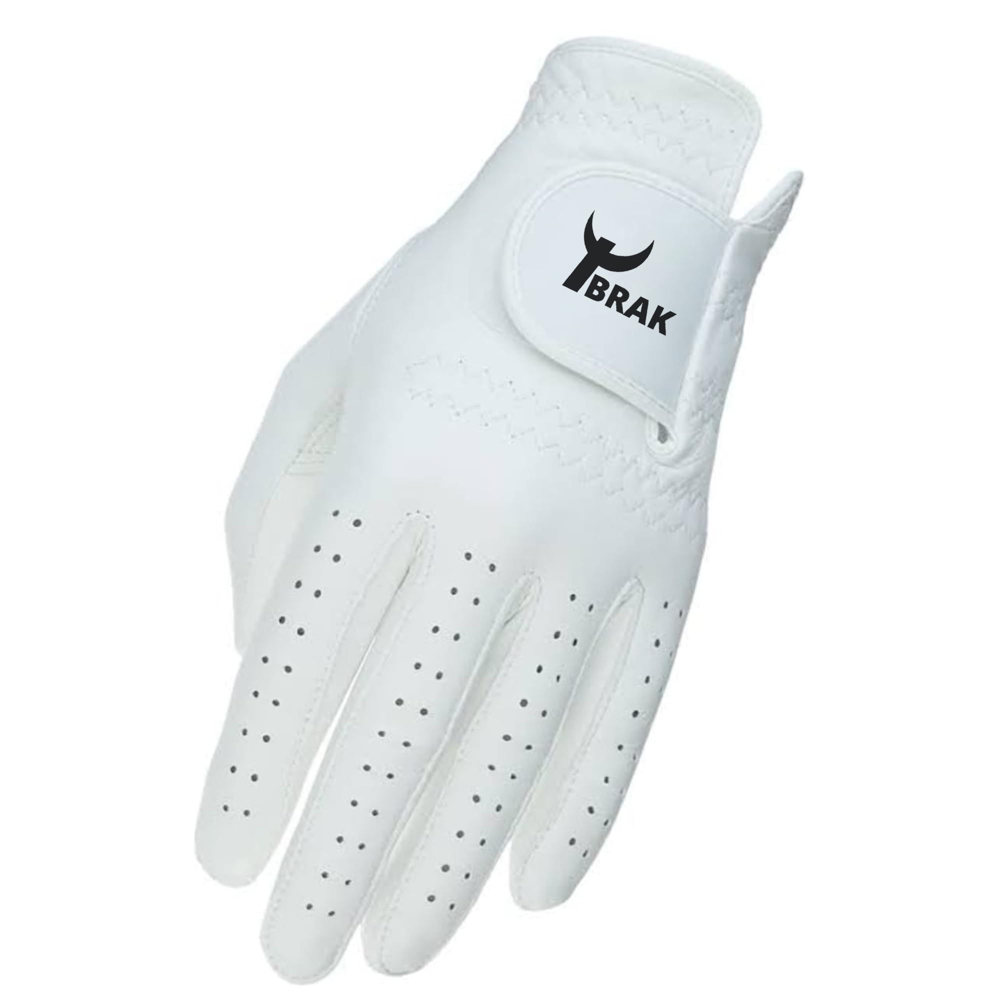 Ushopwedrop Golf Gloves for Men Left Hand Leather Golf Gripper | Breathable Stretch Fit, Grip Gloves for Right Handed Golfer, Durable White Sports Glove (XL)