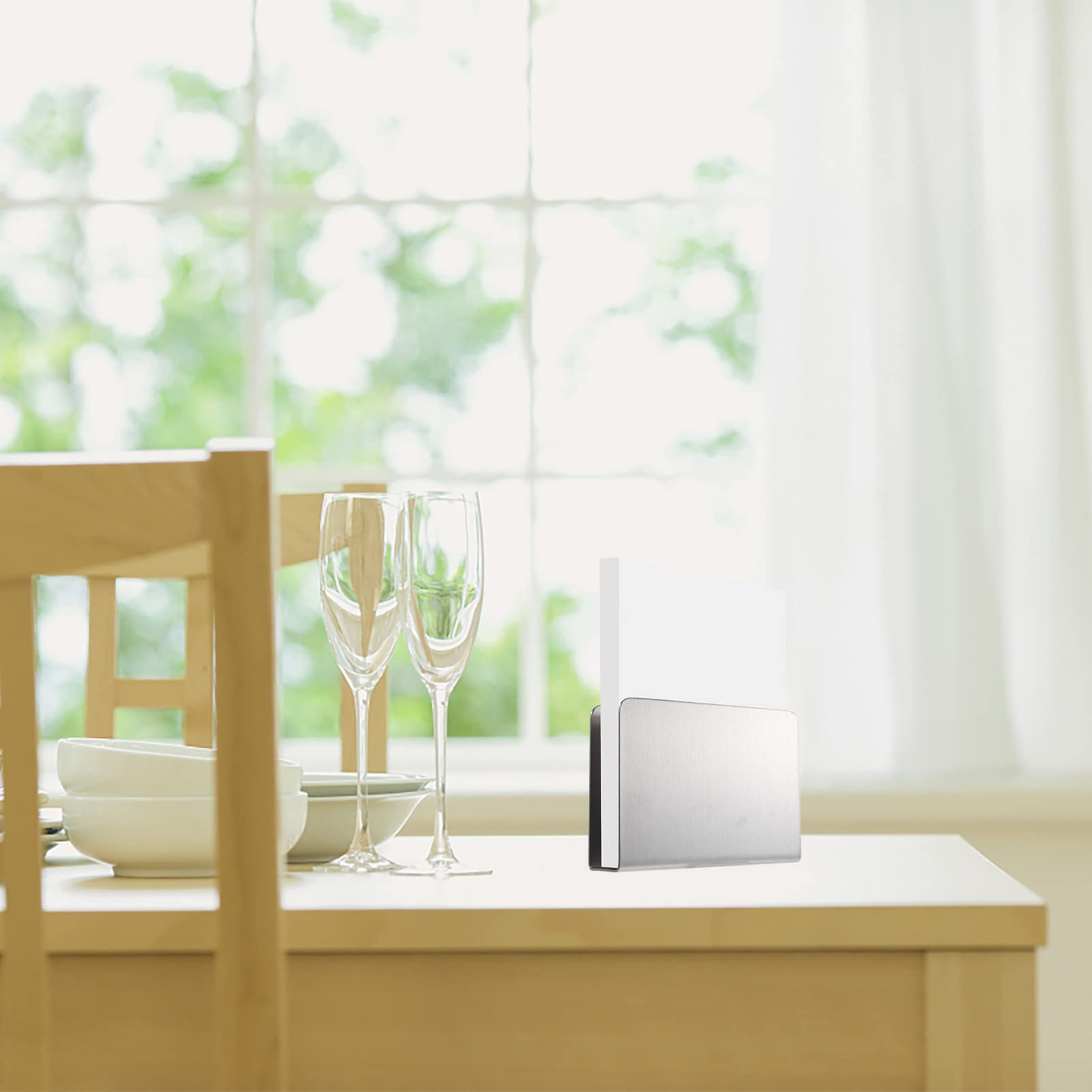 Cabilock Coctail Napkins Modern Style Rack 1pc Stainless Steel Paper Towel Holder Accessories Buckle Halloween Yard Stake Napkin Stand