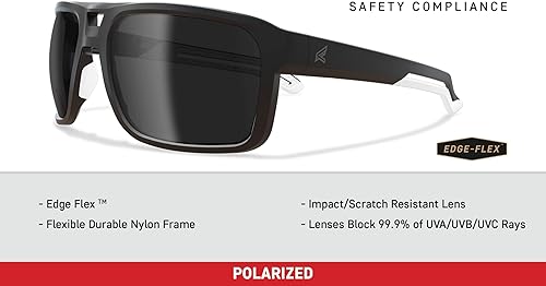 Miniatura 4 de EDGE Highline - Lentes de sol de gran tamaño, lentes polarizados para pesca y caza, flexibles, antiarañazos, resistentes a las roturas