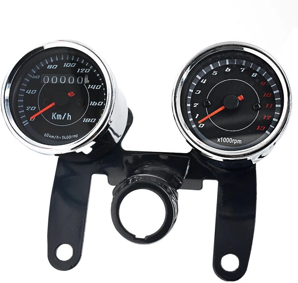 Motorcycle Odometer Gauge 2 in 1 Motorcycle Backlight Odometer Tachometer Tachometer Gauge Universal