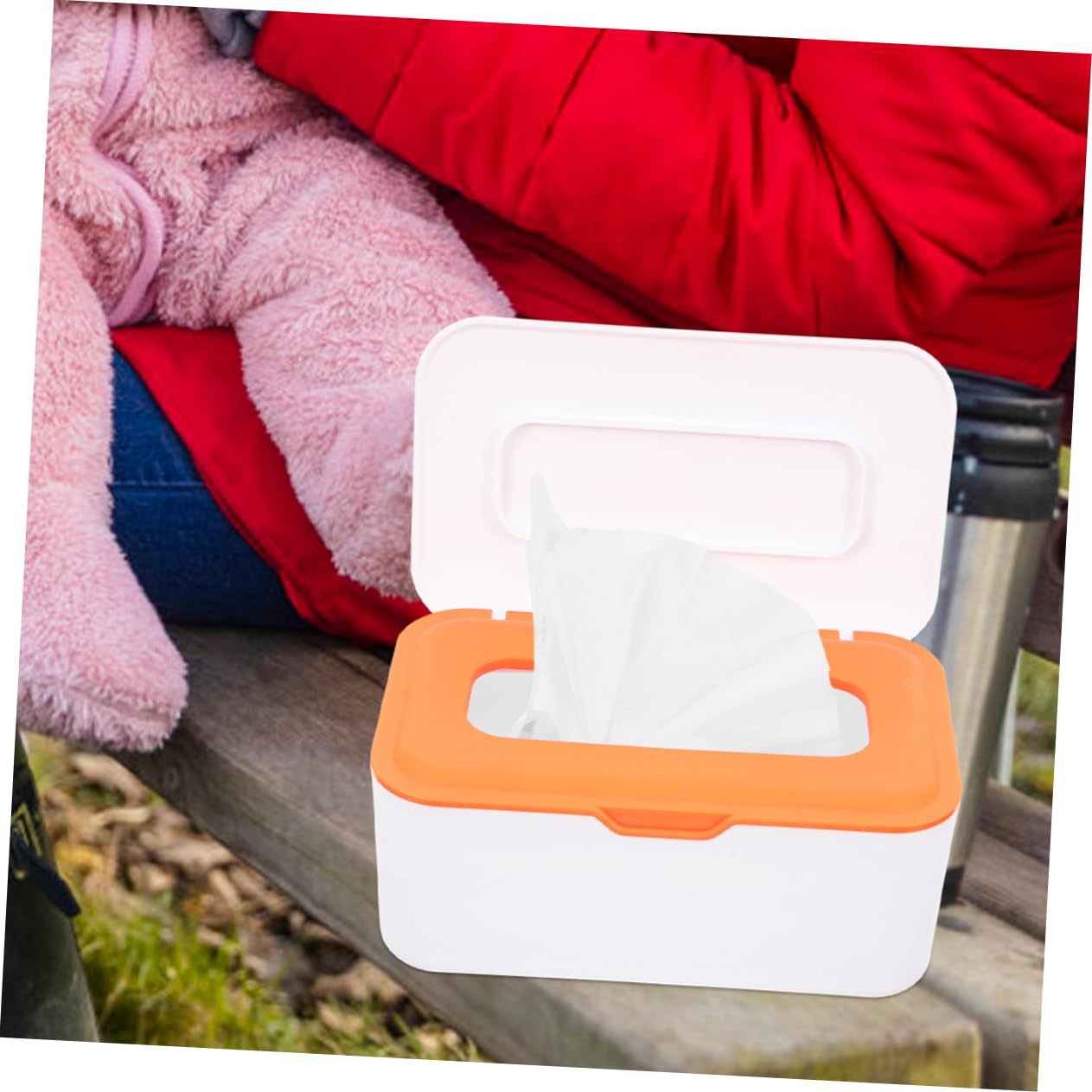 Boîte à Lingettes Humide Couvercle Pratique, Lot de 2, Pp
