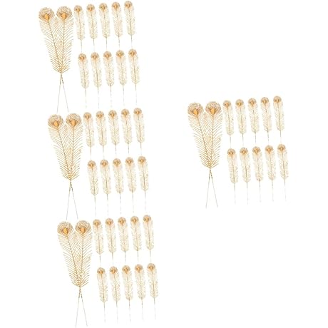 Totority 40 Pcs Artificial Edible Palm Leaves Cake Decor