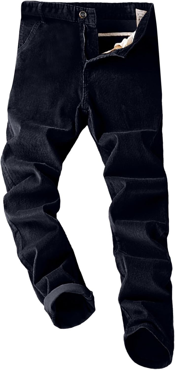 Men's Wide Leg Baggy Sweatpants Corduroy Tall Active Open Bottom Joggers Straight Leg Open Leg Wide Legged Trousers