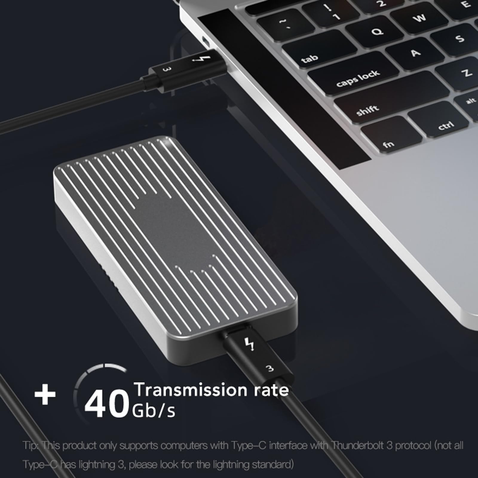 40Gbps Hard Driver Esterno SSD Caso M.2 NVMe Enclosure Per Thunderbolt3 USB SSD Enclosure Disk Box