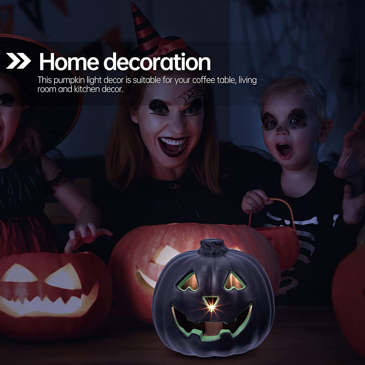 Lanterne Zucca Halloween LED Pumpkin Lamp Night Jack O Lantern Display Atmosphere Light Party Table Lampada Decorativa A Zucca Decorazioni Halloween