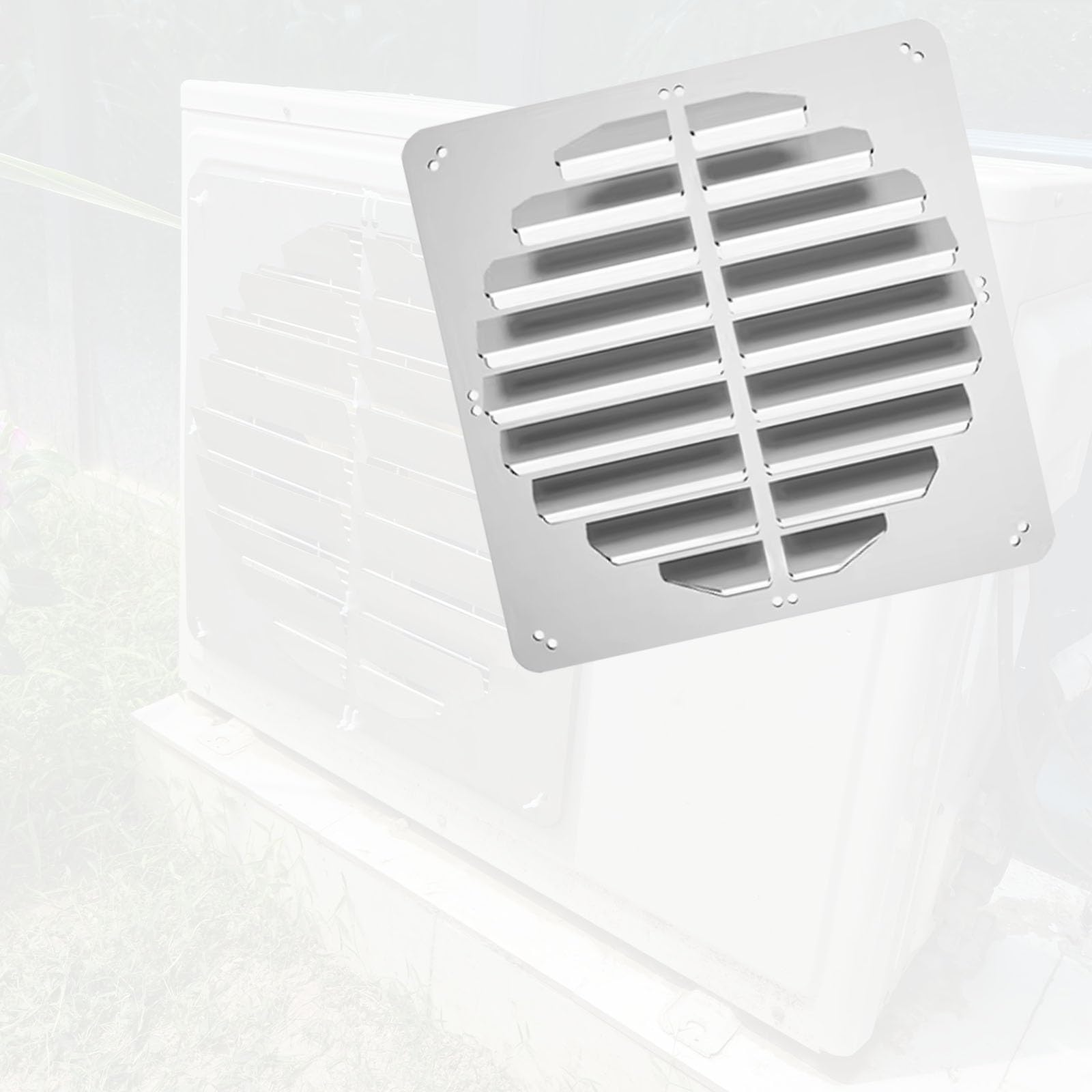 Cubierta de ventilación, Placa deflectora Cuadrada Ajustable para Aire Acondicionado - Cubierta de Unidad de Aire Acondicionado de 23" para protección de Bomba de Calor, Rejilla Exterior par
