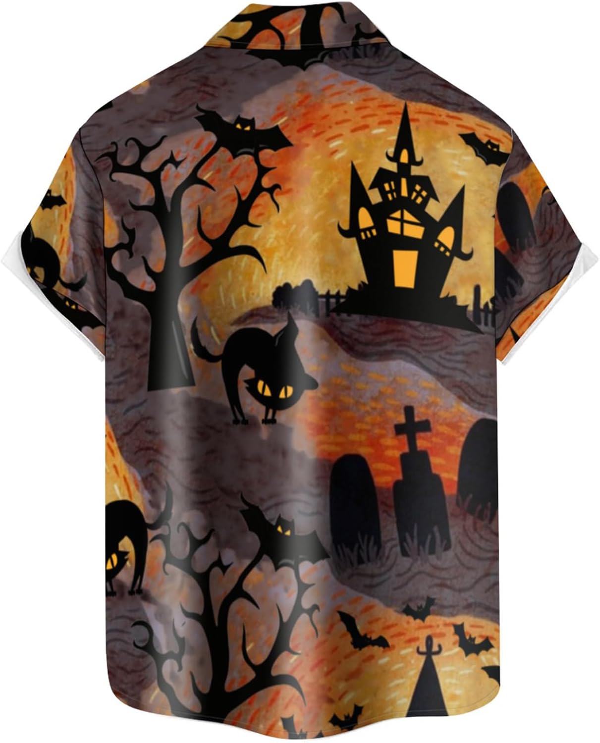 Hodaweisolp Mens Halloween Christmas Shirts Funky Santa Button Down Shirt Printed Short Sleeve Bowling Shirts