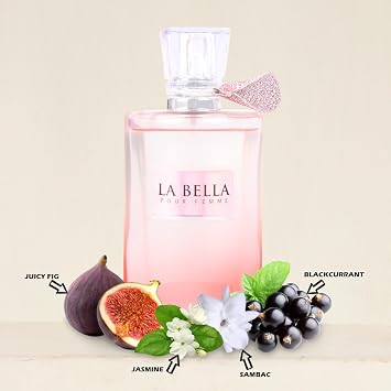 La Bella Perfume for Women - Fruity Floral Woody Eau de Parfum - Fig, Rose & Iris Scent - 100ml / 3.4 fl oz