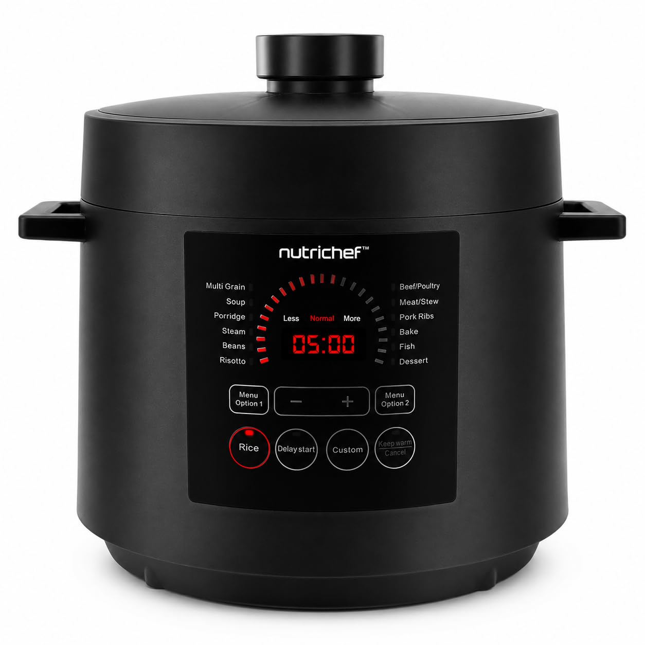 NutriChef olla de presión eléctrica digital de encimera, 13 funciones de cocción, Tiempo y temperatura ajustables, Hornea, Cocina al vapor y brasea