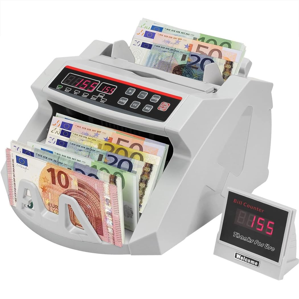 CONTABANCONOTE Professionale RILEVATORE Banconote False Conta Soldi Euro Display