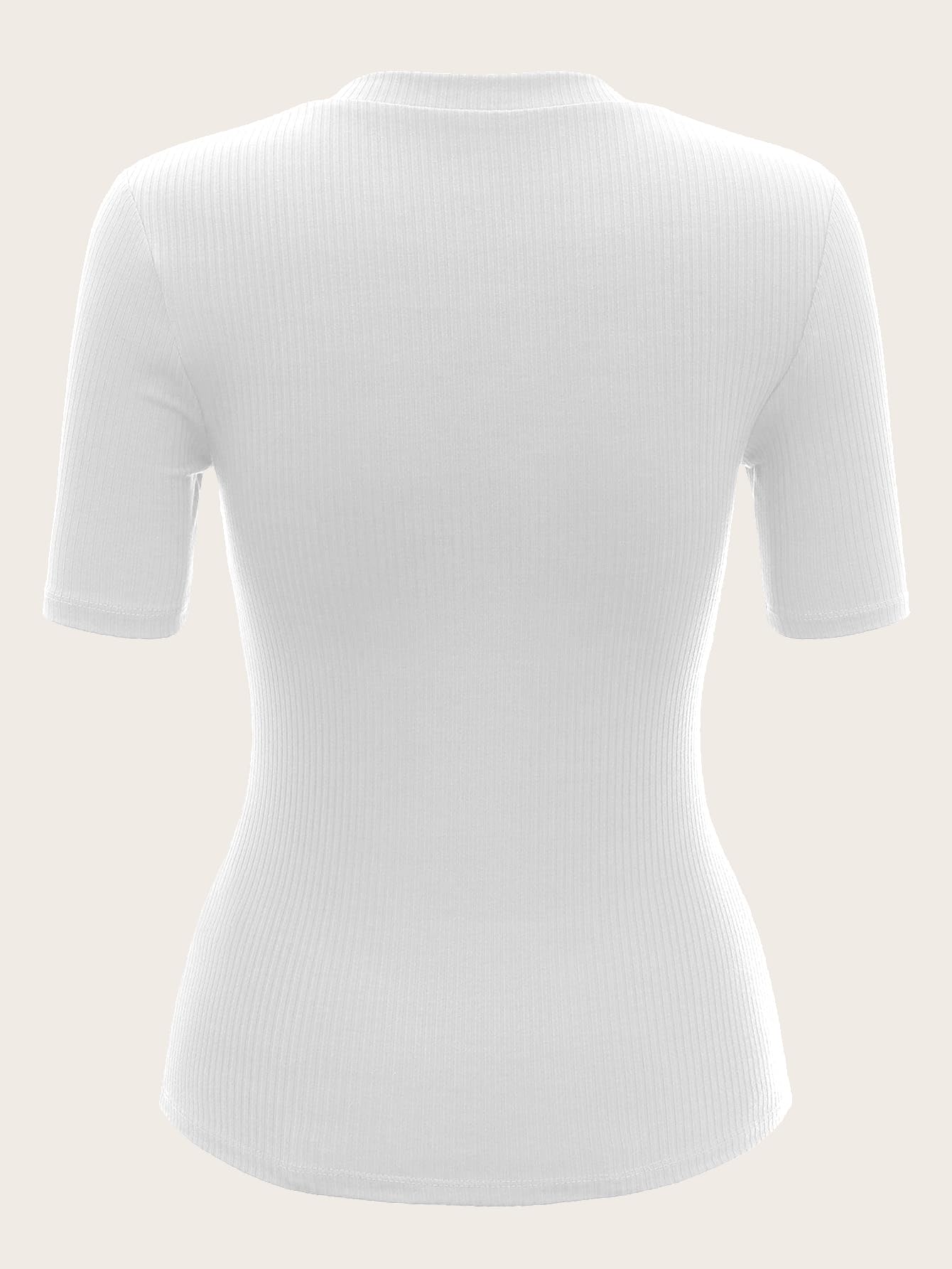 Sugathari Damskie i dziewczęce solidne koszulki z dzianiny, kwadratowy dekolt, T-shirty, z krótkim rękawem (T-Shirt 106)