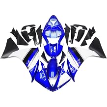 ABS Plastic Injection Fairing Kit Fit for Yamaha 2009 2010 2011 YZF R1 YZF1000 2009-2011 YZF 1000 09 10 11 Molding Bodywork Motorcycle Complete Body Frame Cowling Set - Blue & White