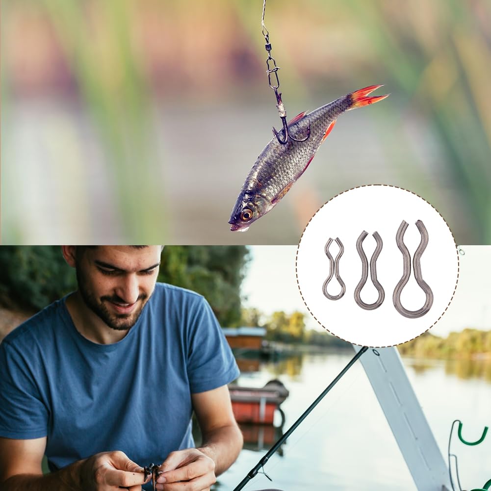 SUPERFINDINGS 3 Stile 240 Stück Angeln Sinker Augen für Bleigewicht Form Messing Sinker für Catfishing Bleiformen Angelköder Ösen Schlaufen Tackle Wirbel Clip Angelzubehör