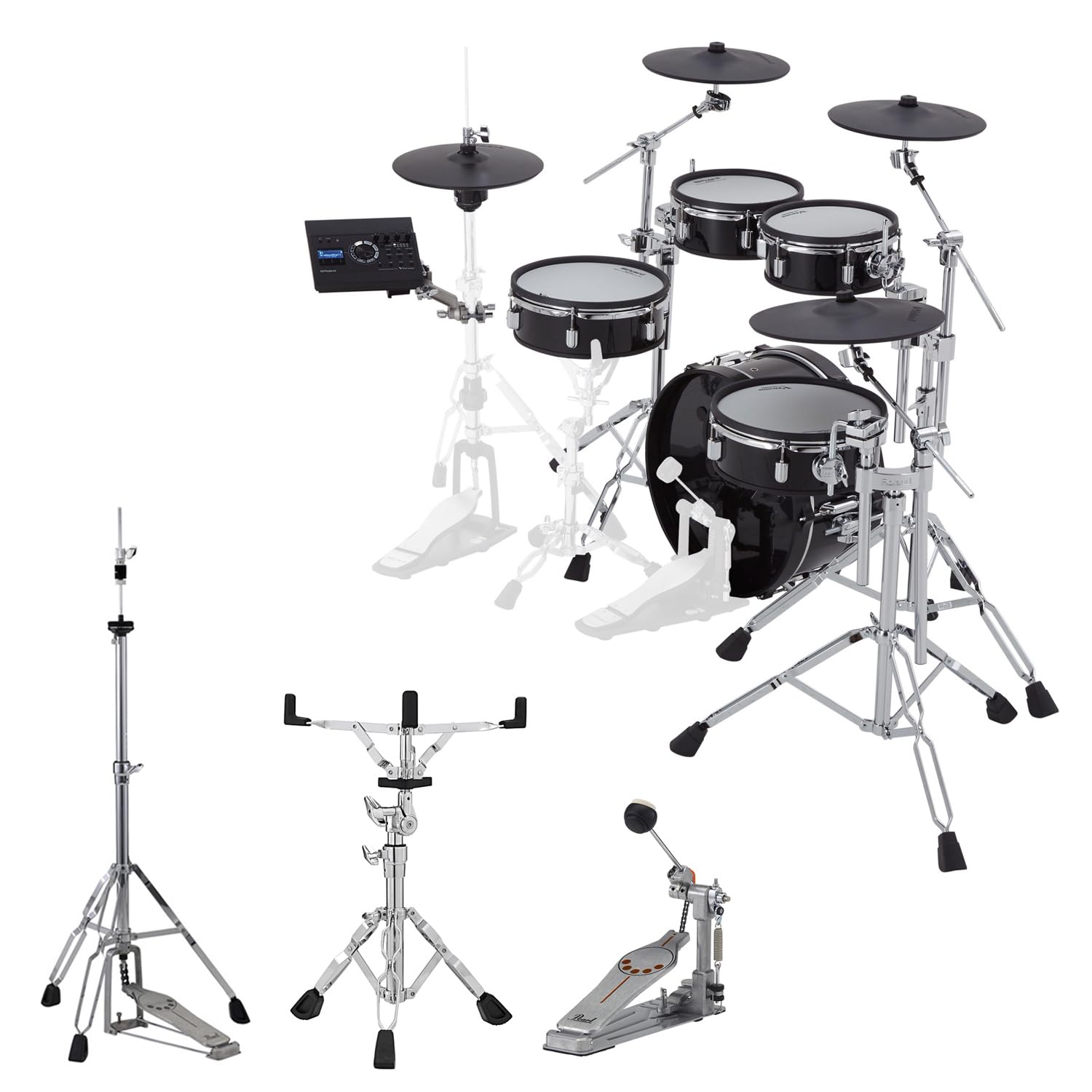 WekiiStar Batteria Elettronica Per Principianti — 7 Pad Sensibili, USB-MIDI, Portatile Con 216 Suoni E 45 Kit Preimpostati
