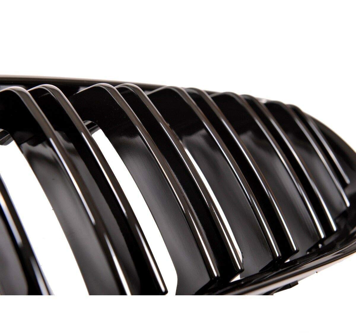 Kühlergrill 3er E90 E91 Facelift LCI Doppelsteg kompatibel für BMW Schwarz Glanz Grill Frontgrill Satz Paar Set