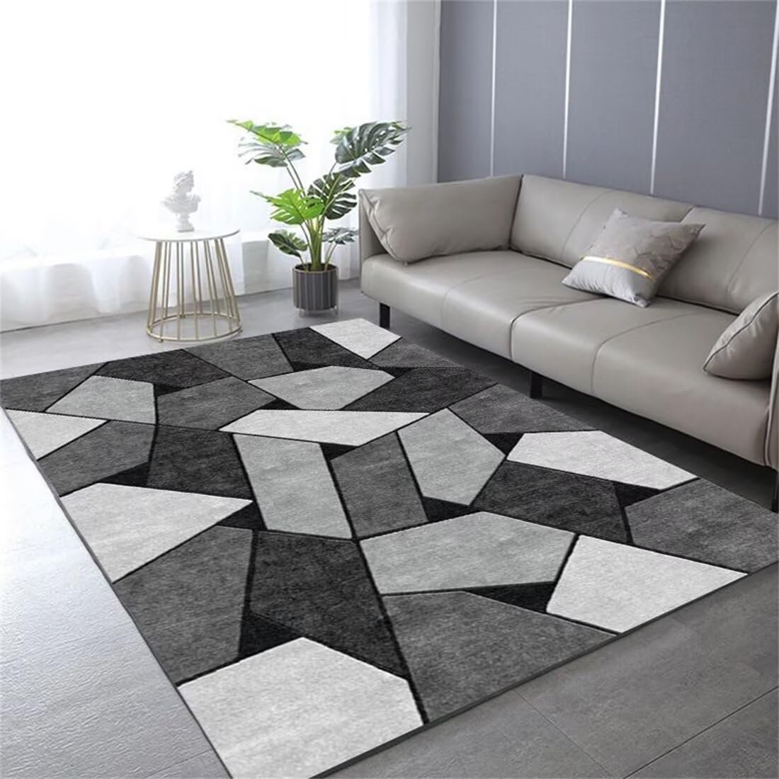 Tapis de cuisine gris vintage 80x120cm pour décorer votre salon