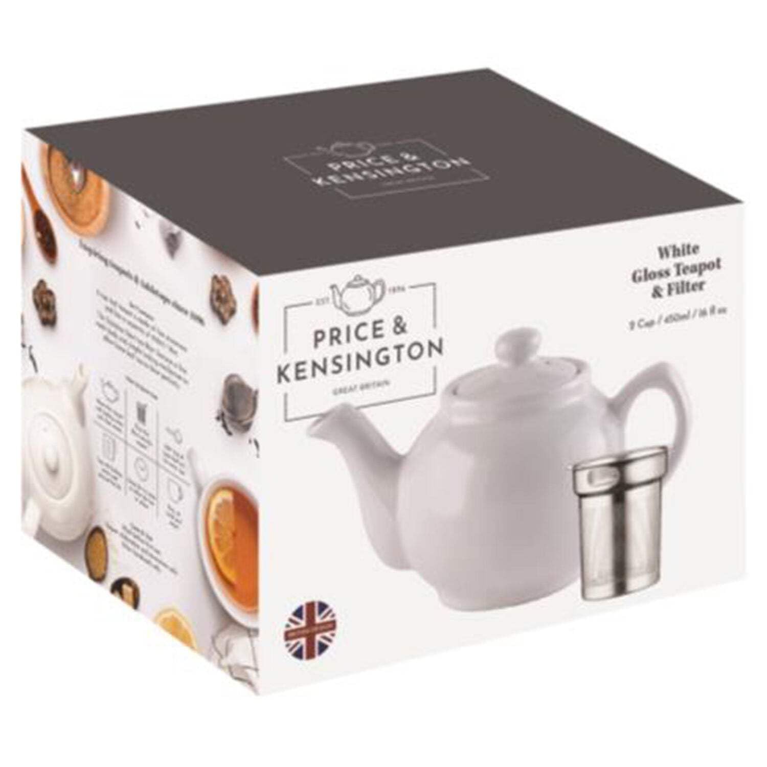 Set Teekanne + Teesieb, weiß, 6 Tassen