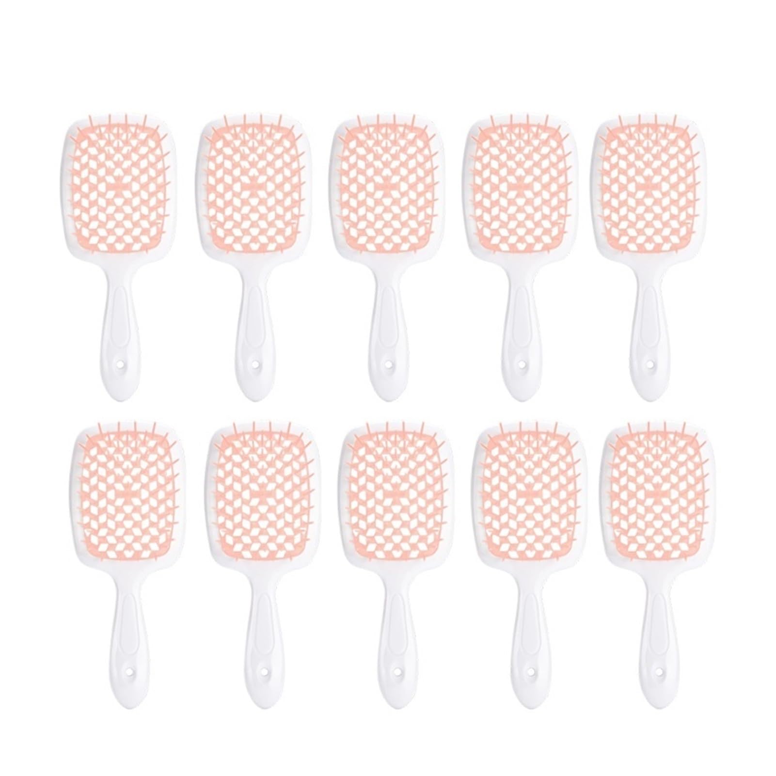 Peigne à cheveux ajouré, poils en plastique élastiques, brosse démêlante, 10/20 pièces(G-10PCS)