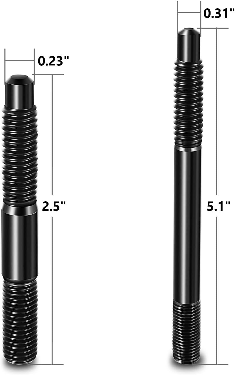 DNA MOTORING Cylinder Head Studs Kit Compatible with 2004-2020 Chevy GMC 4.8L, 5.3L, 5.7L, 6.0L Gas Flex LS Engines, LEPOW-118