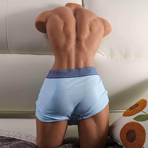 Male Adult Doll Torso for Women, 3D Full Size Muscular Body Design, Realistic Male Figure with Textured Feature, Adult Intimate Toy for Couples, Brown