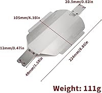 Vista 5 de RC Chassis Armor - Protector de eje de placa deslizante de acero inoxidable compatible con MJX 16208 16207 16209 16210 V3 1/16 sin escobillas RC Car