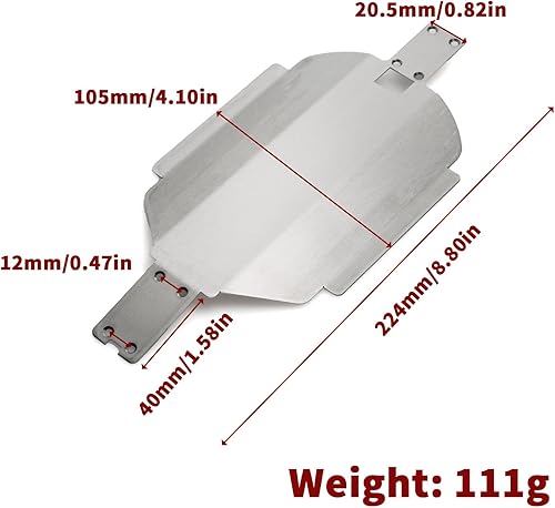 Miniatura 5 de RC Chassis Armor - Protector de eje de placa deslizante de acero inoxidable compatible con MJX 16208 16207 16209 16210 V3 116 sin escobillas RC Car