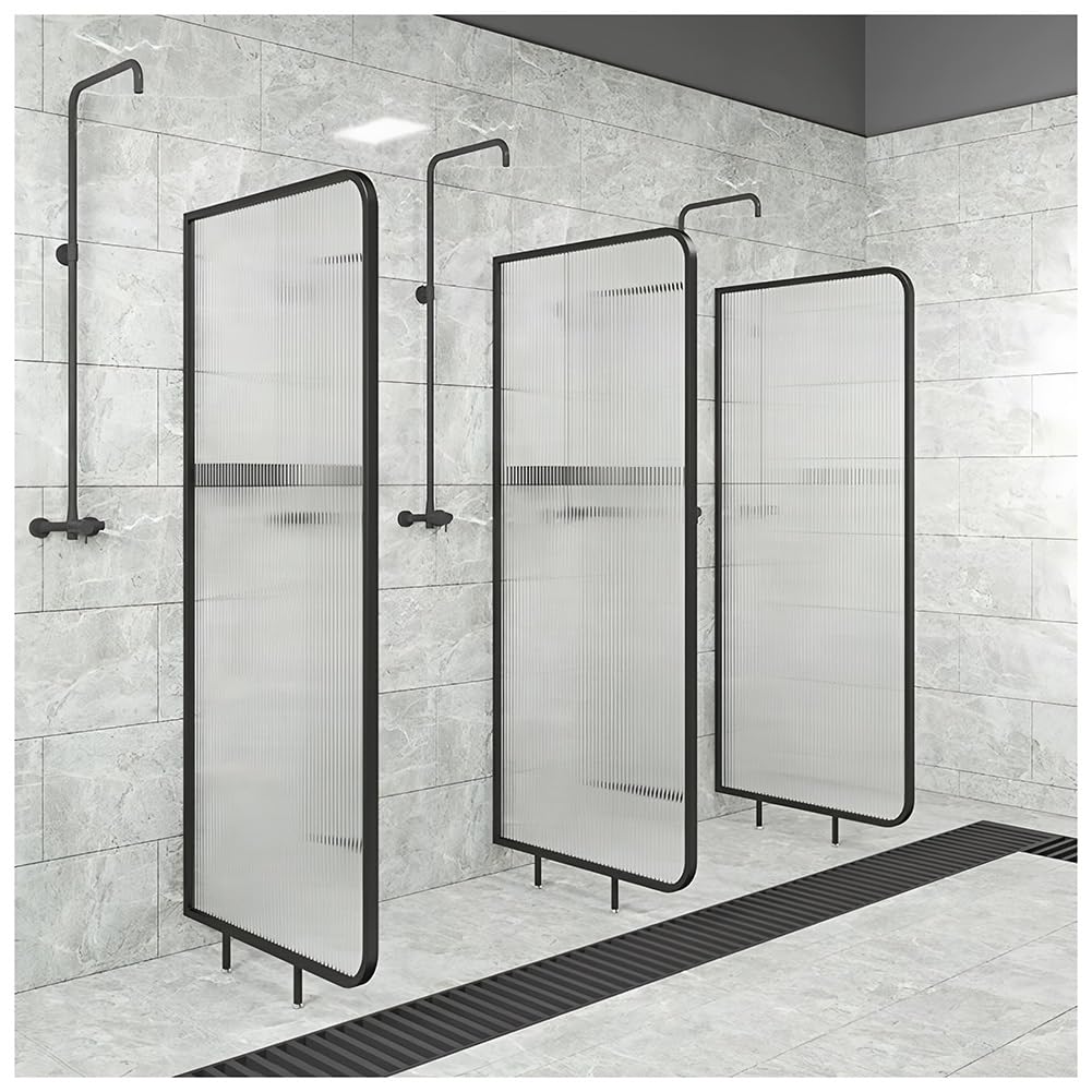 Separador de pared de cristal, pantalla de privacidad para aseo de hombre, separador de habitaciones para baños y espacios de estar, mejoras para el hogar, 60 x 180 cm