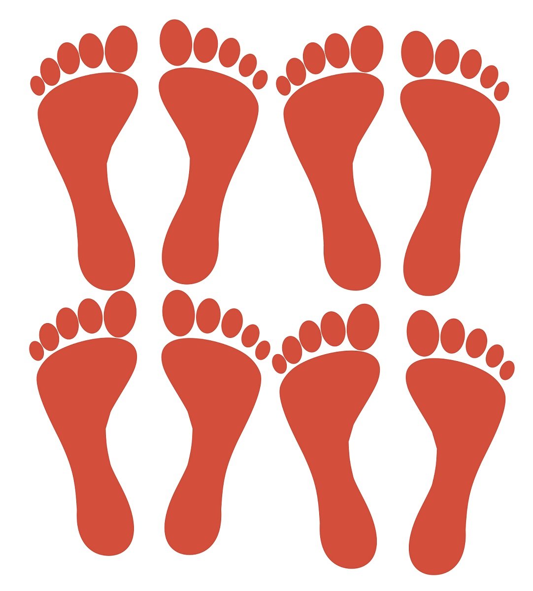 Asmi Collections PVC Wall Stickers Goddess Lakshmi Footprints - 4 Pairs-image-15