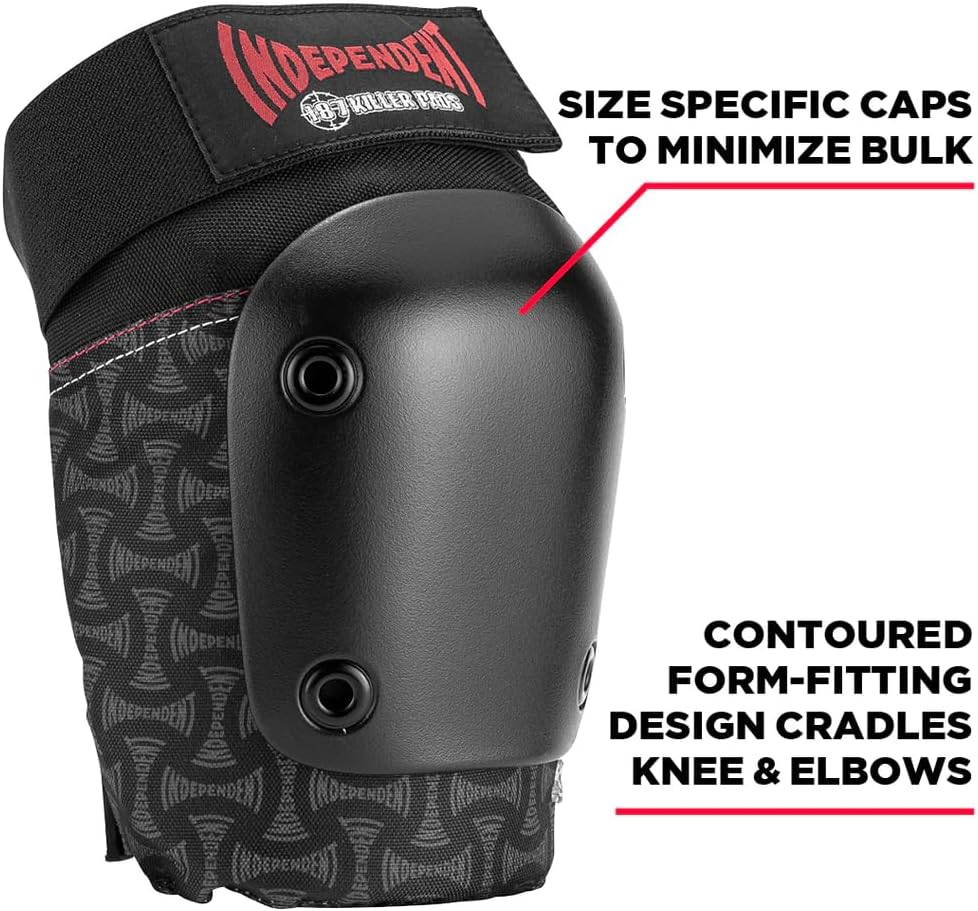 187 Killer Pads Skateboarding Knee Pads & Elbow Pads Combo Pack, Independent, Small/Medium