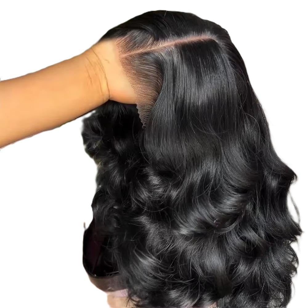 Haarpflege Kurze Gewellte Bob-Perücke HD-Spitzenfront-Echthaar Ohne Kleber Für Frauen Tragefertig Vorgezupft(7x5,250%_10INCHES)