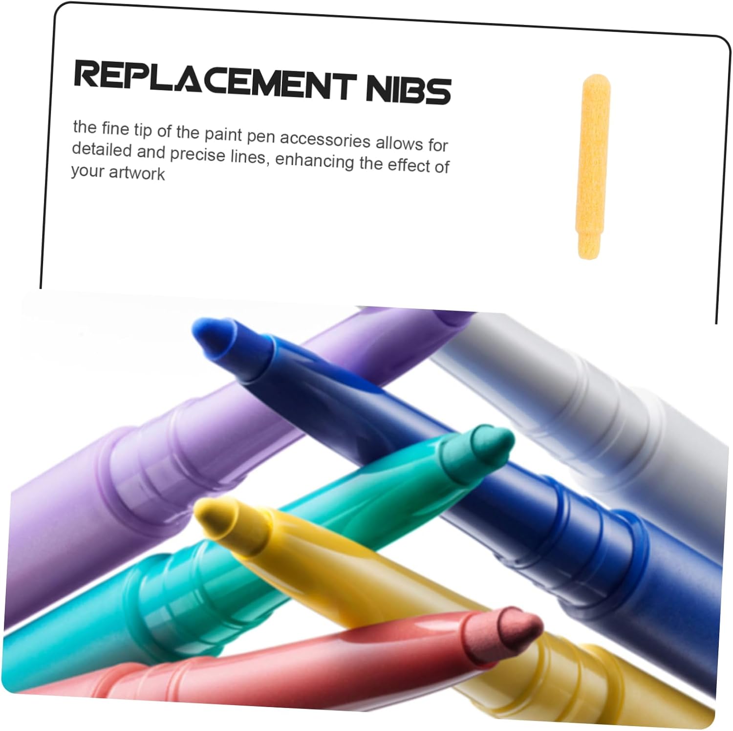 20pcs Paint Pen Accessories Nibs Precision Tips Replacement Paint Pen Points Compatible Empty Barrels Acrylic Material Versatile Art Diy Tools