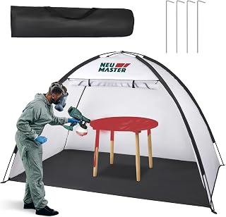NEU MASTER Paint Tent for Spray Painting, Medium Portable Paint Booth for DIY Projects, Hobby Paint Tool Painting Station, Small to Medium Furniture, 6.6x4.1x4.1ft Spray Booth