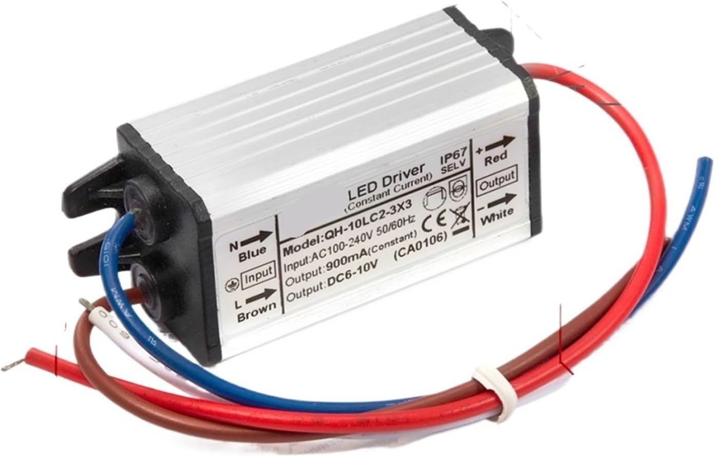 ZFZTXSBG 900mA LED IP67 Driver Lighting Low Voltage Transformer(900mA DC6-10V)